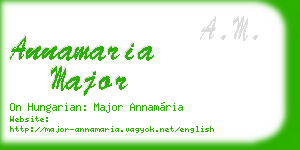 annamaria major business card